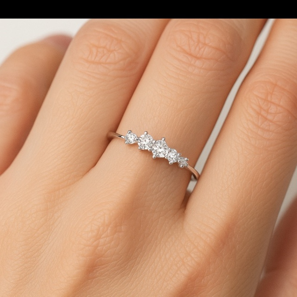 Antian Accessories™ Sterling Silver 925 Multi-Stone Ring – Size 4